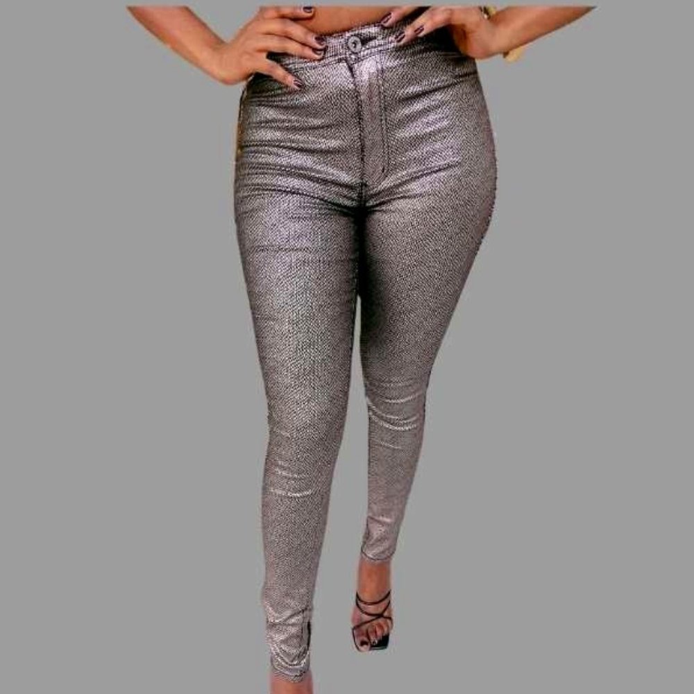 Foil Print Pants